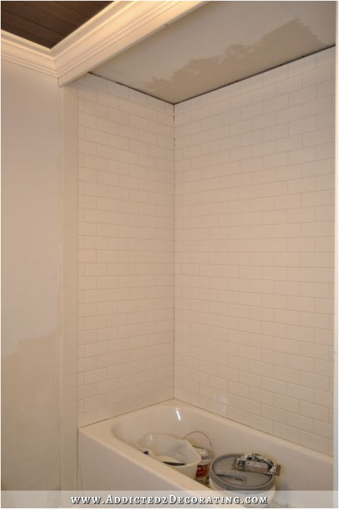 subway tile bathtub surround