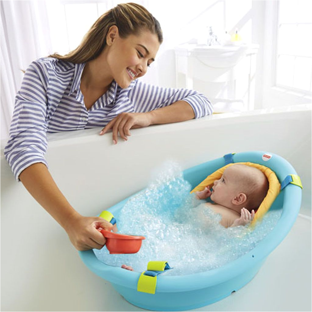 fisher price rise n grow baby bath tub with baby sling and tools for washing 2892 p