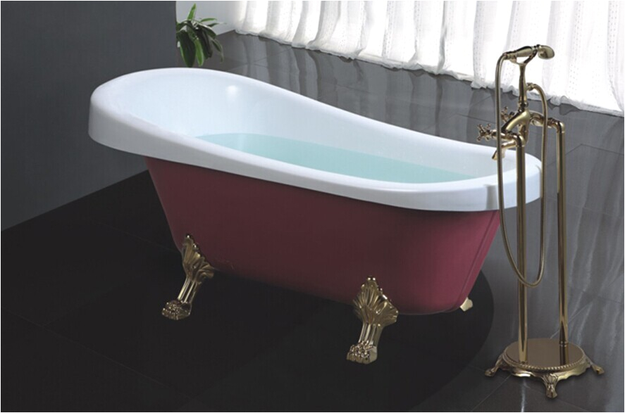 HS B506 fiberglass claw foot tub