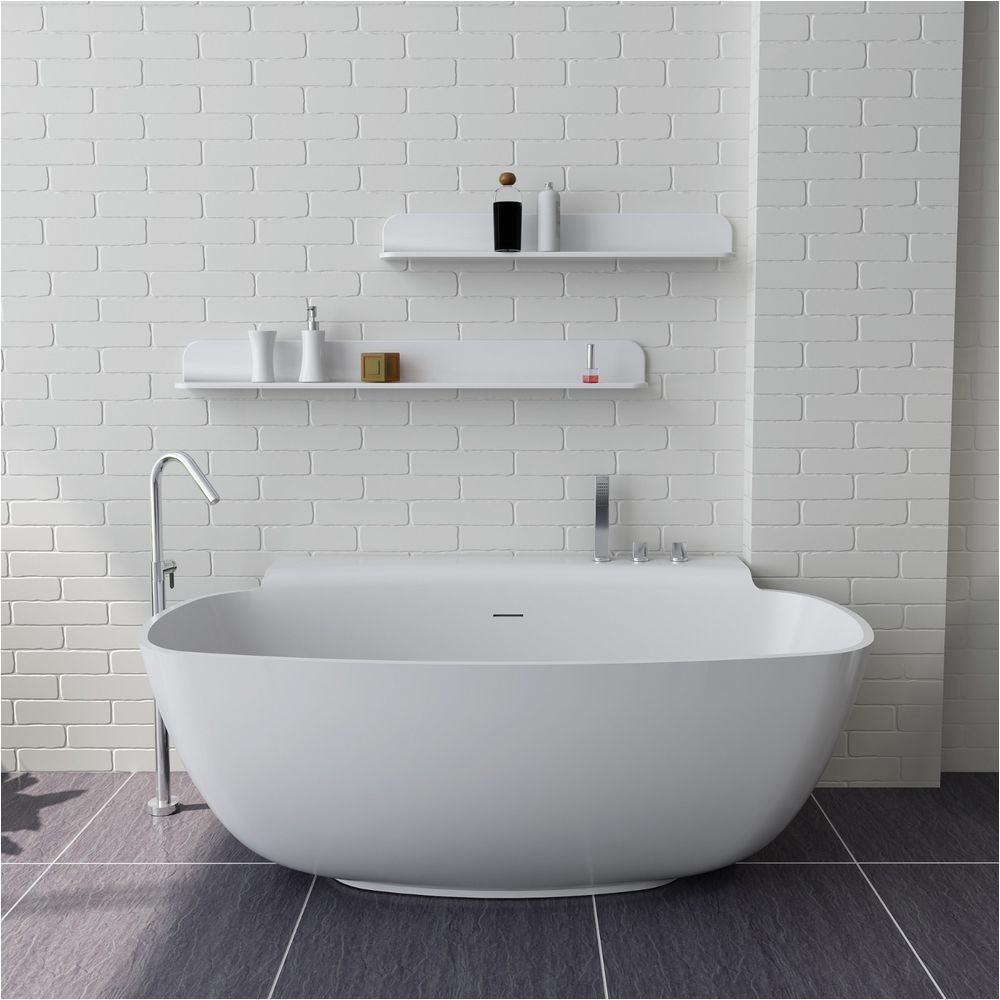 Where to Buy Freestanding Bathtub Free Standing solid Surface Stone Modern soaker Bathtub 62