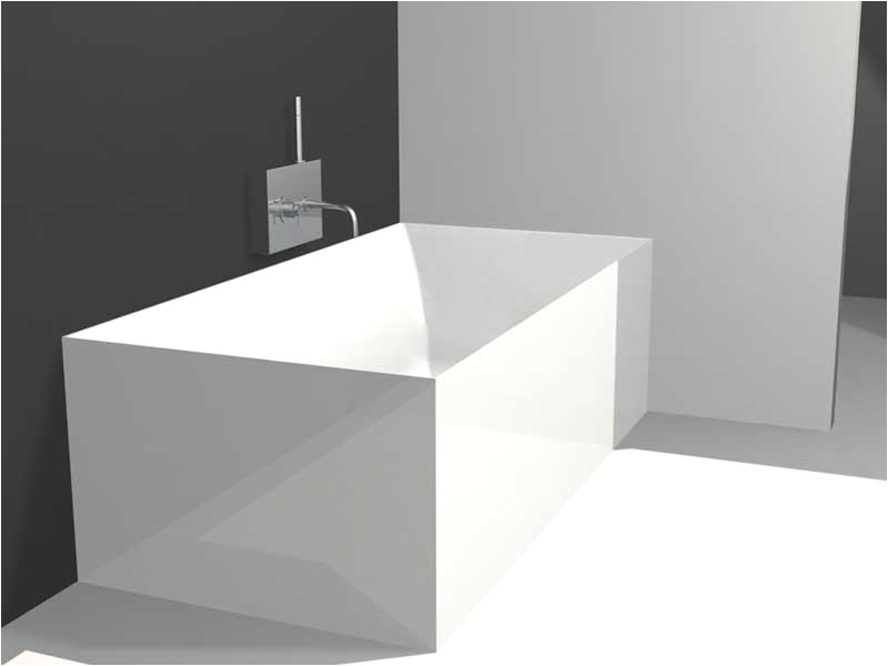 minimalist square bathtub for modern bathroom by colacril
