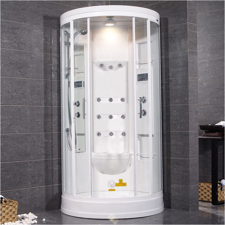 Whirlpool Bathroom thermo Ventilator 40" X 40" Za218 Round Ariel 3kw Steam Shower Jetted