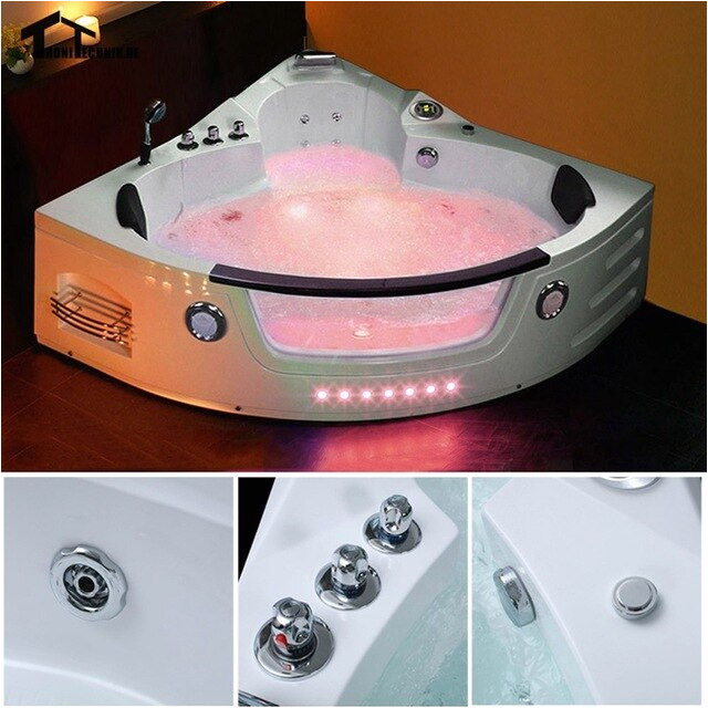 Whirlpool Bathtub Description 1350mm Wall Corner Whirlpool Hot Tub Shower Spa Massage 2