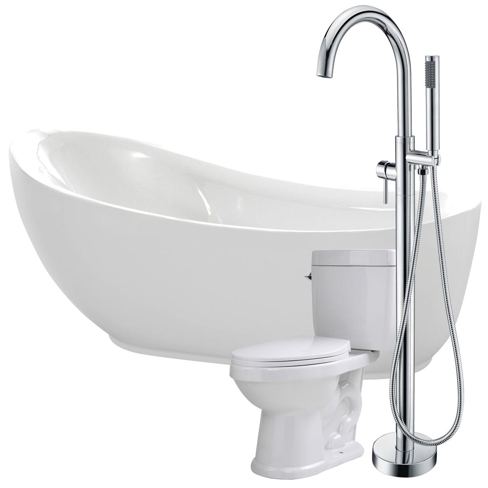 Whirlpool Bathtub Faucets Anzzi Talyah 71 In Acrylic Flatbottom Non Whirlpool