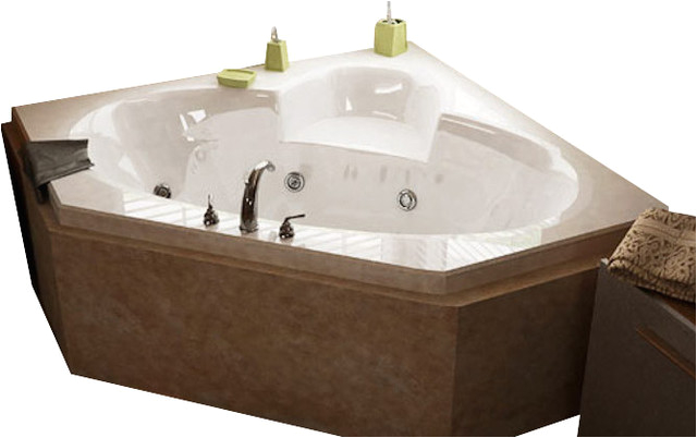 Atlantis Tubs 6060SWL Sublime 60x60x23 Inch Corner Whirlpool Jetted Bathtub traditional bathtubs