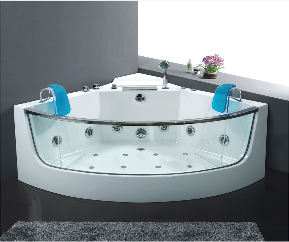 Whirlpool Bathtub Vs Jacuzzi 54 4" X 54 4" Glass Freestanding Bathtub with Jacuzzi
