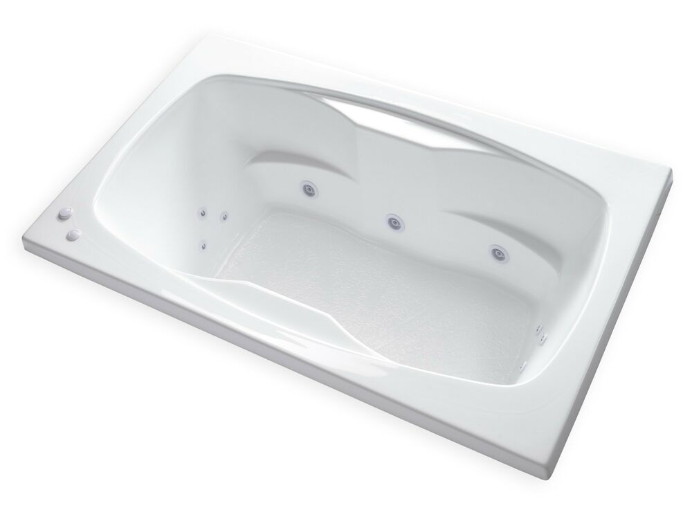 Whirlpool Bathtub with Heater Carver Tubs Ar6042 60" X 42" White 12 Jetted Whirlpool