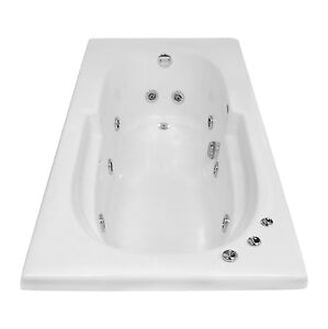 Whirlpool Bathtub with Jets Carver Tubs Ar6032 32" X 60" Drop In 12 Jet Whirlpool