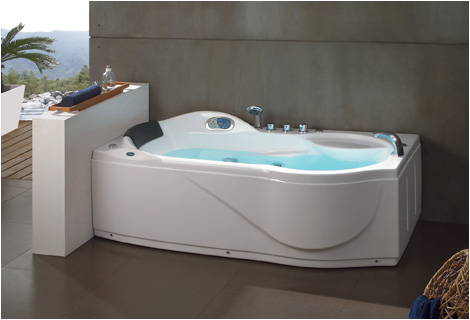 Whirlpool Bathtub with Jets Right Left Skirt Fiber Glass Acrylic Whirlpool Bathtub