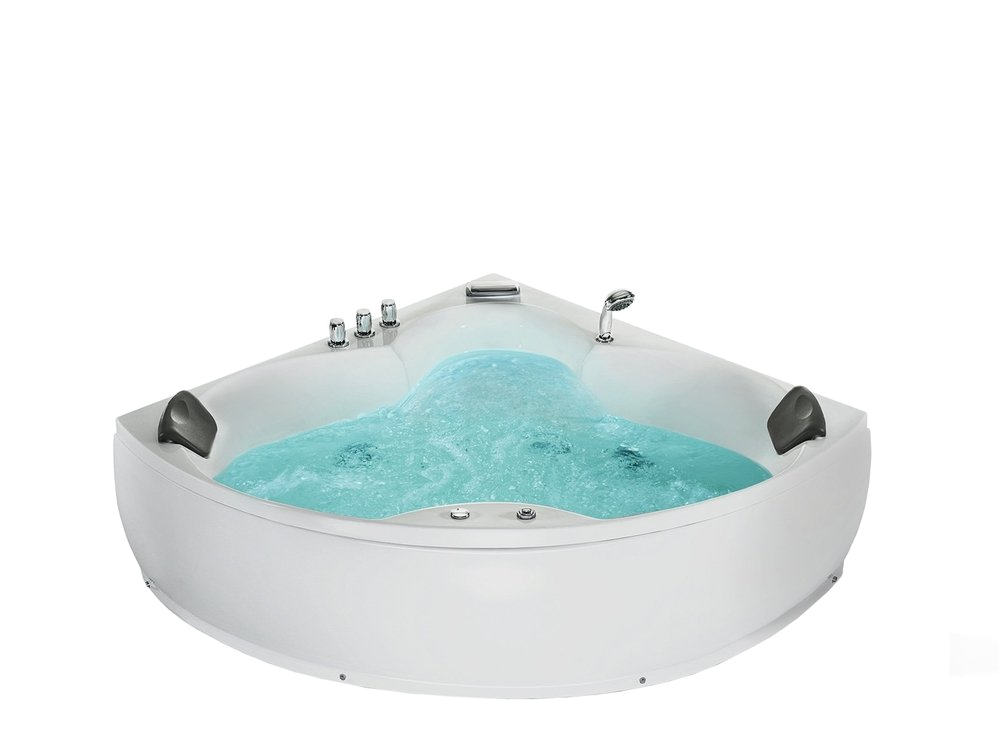 corner whirlpool bathtub waterfall colour light braun