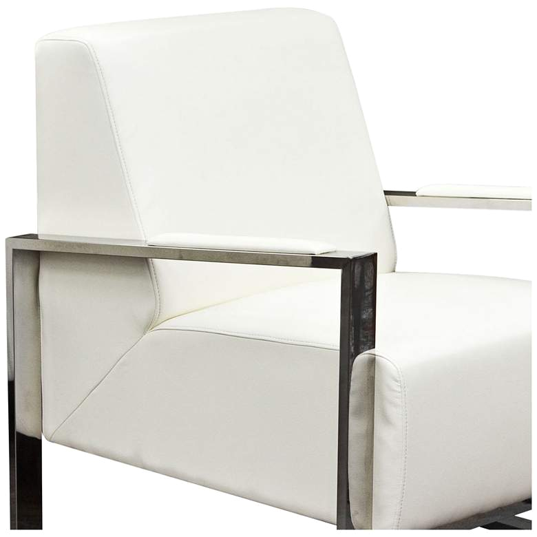 White Bonded Leather Accent Chair Century White Bonded Leather Accent Chair 9h367