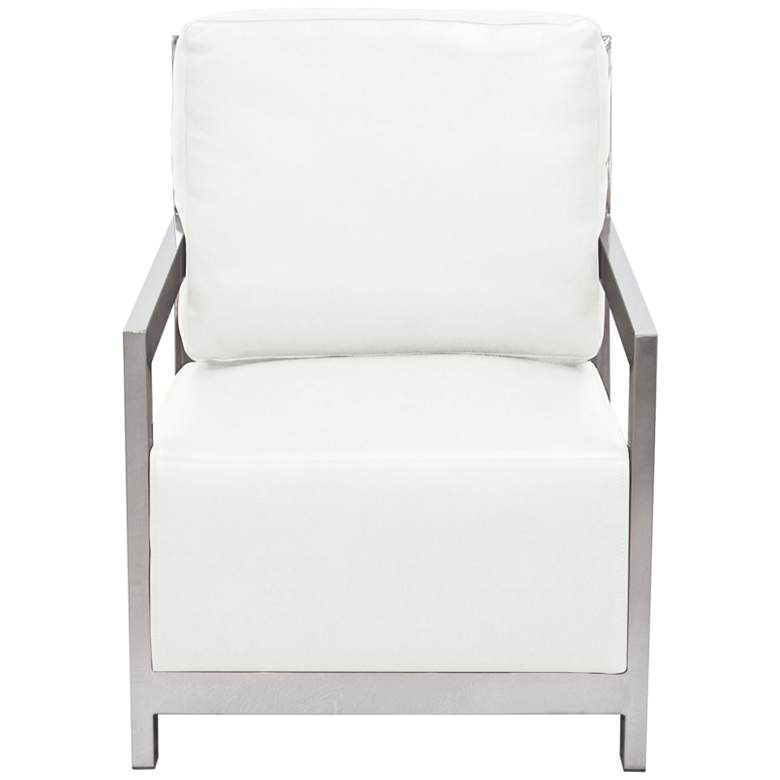zen white bonded leather accent chair 9h374
