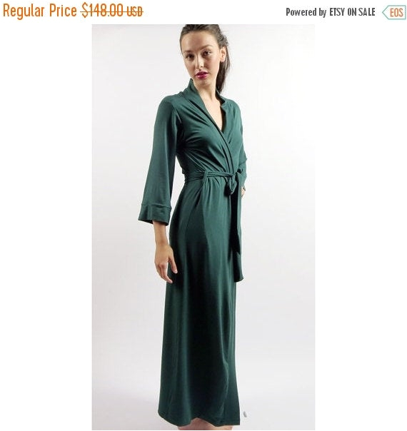 Women's Long Bathrobes Tall Womens Long Robe Gem Bamboo Sleepwear by Sandmaidensleepwear