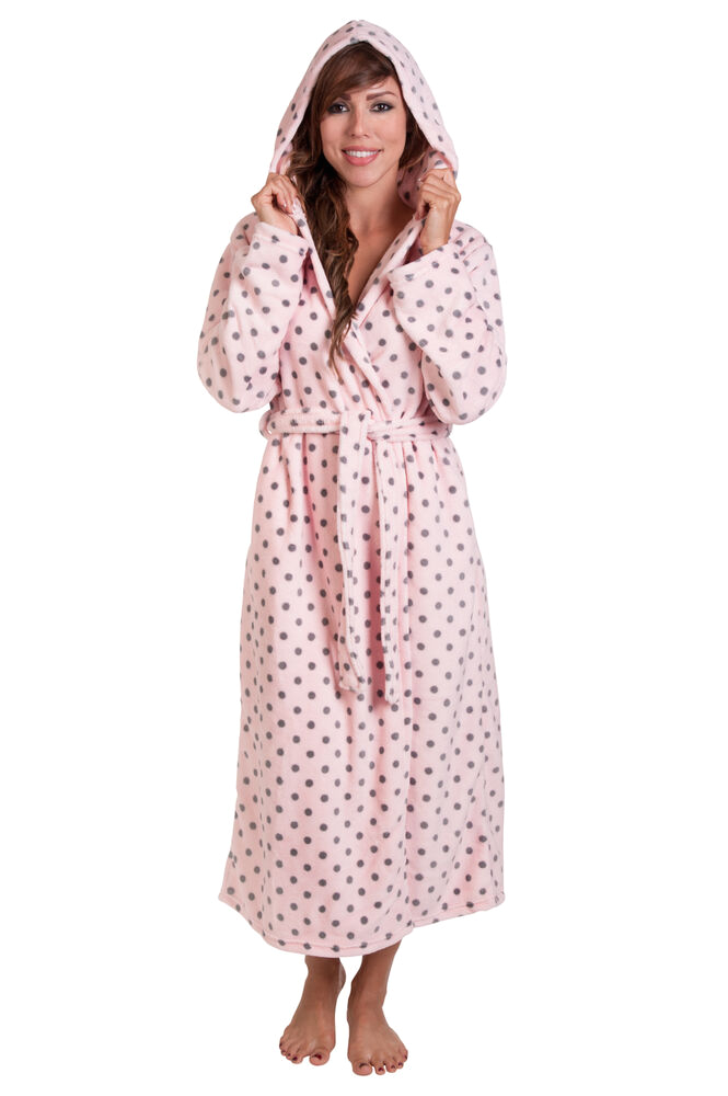 Womens Bathrobes Long Plush Robe La S Hooded Robe Long Hoo Women Warm Robe