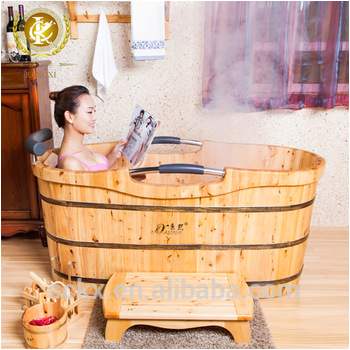Wood Bathtubs for Sale Kx Sale Free Standing Wooden Barrel Bath Tub Double