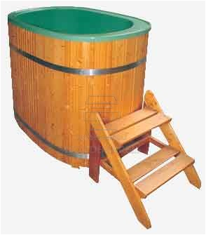 wooden sauna tub
