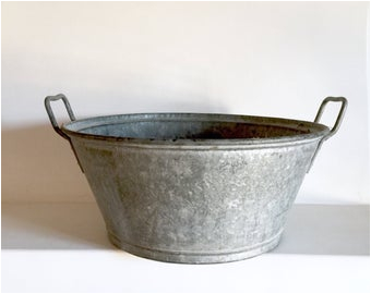 antique french zinc tub slipper tub