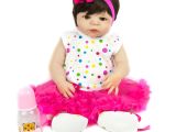 18 Doll Bathtub Npk 57cm Full Body Silicone Reborn Baby Doll Girl Bath toys soft