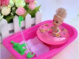 18 Doll Bathtub Plastic Kawaii Baby toy Play House toys Pink Bath Tub Doll