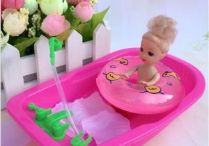 18 Doll Bathtub Plastic Kawaii Baby toy Play House toys Pink Bath Tub Doll