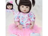 18 Inch Doll Bathtub Npk 57cm Real Full Body Silicone Girl Reborn Baby Doll Bath toys