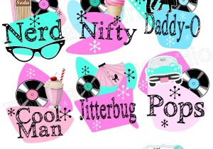 1950s Party Decorations Nz 1950 S sock Hop Full Page Digital Printable Table Centerpieces sock