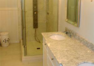 2 Sided Bathtub Stylish Master Bath Remodel Stand Up Shower with Glass Doors and