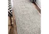 2 X 12 Runner Rugs Nuloom Handmade Casual solid Braided Light Grey Runnner Rug 2 6 X 8