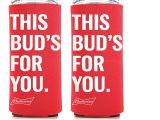 24 Pack Bud Light 2 New Authentic Budweiser 25oz Beer Koozie Coolie Hugie Cooler 24