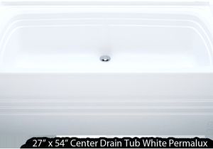 27 X 54 Center Drain Bathtub Bathtub 27 X 54 White Permalux Center Drain Tub