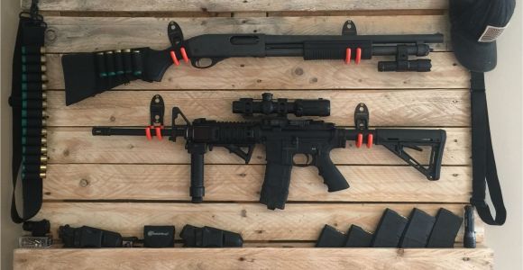 3 Gun Rack for Wall Pallet Gun Rack Puppyzolt Pinterest Guns Pallets and Weapons