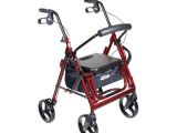 300 Lb Capacity Rollator Transport Chair Combo Drive Duet Burgundy Transport Wheelchair Rollator Walker 795bu the