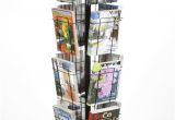 36-pocket Wire Magazine Rack for Floor Tiered Rotating with Header – Black Spinning Literature Holder 16 Pocket Magazine Display