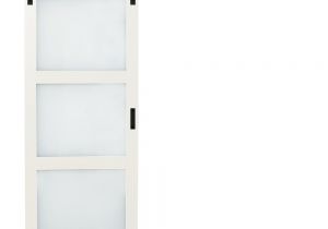36 X 84 Interior Door with Glass Truporte 36 In X 84 In Bright White solid Core Rustic Barn Door