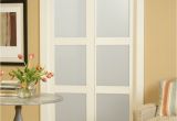 36 X 96 Interior Door Lowes Shop Reliabilt 3 Lite Frosted Glass Sliding Closet Interior Door