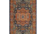 3×5 Bathroom area Rugs Safavieh Evoke Livia Blue orange Rectangular Indoor Machine Made