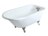 4.5 Ft Bathtub Aqua Eden Petite 4 5 Ft Cast Iron Satin Nickel Claw Foot Roll top