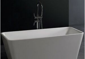4 Freestanding Bathtub Free Standing solid Surface Stone Modern soaking Bathtub