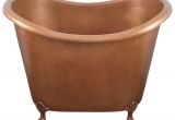 48 Clawfoot Tub 48" Abbey Hammered Copper Double Slipper Clawfoot soaking