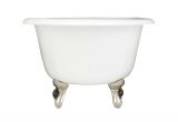 48 Clawfoot Tub 48" Cambria Cast Iron Roll top Clawfoot Tub Bathroom