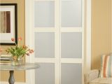 48 Inch Wide Interior French Doors Shop Reliabilt 3 Lite Frosted Glass Sliding Closet Interior Door
