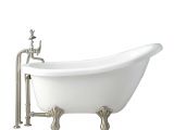 5 Foot Clawfoot Bathtub Naiture Victorian Acrylic Slipper Clawfoot Tub In 4 Length
