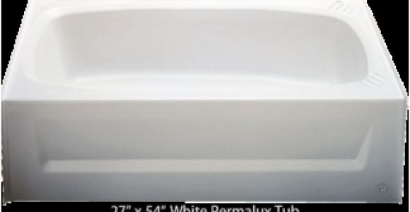 54 Center Drain Bathtub Bathtub 27 X 54 White Permalux Center Drain Tub