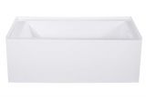 54 Inch Acrylic Alcove Bathtub Kingston Brass Alcove 54 In White Acrylic Rectangular