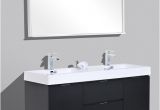 54 Inch Bathroom Vanity Canada Bliss 60" Black Wall Mount Double Sink Vanity