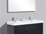 54 Inch Bathroom Vanity Canada Bliss 60" Black Wall Mount Double Sink Vanity