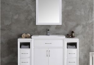 54 Inch Bathroom Vanity Mirror Fresca Fvn21 Wh Cambridge 54 Inch White Traditional