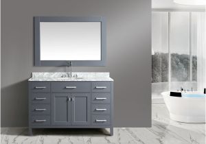 54 Inch Bathroom Vanity Mirror Shop Design Element London Gray 54 Inch Single Sink Vanity