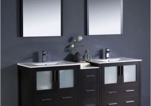 54 Inch Bathroom Vanity Modern Fvn8013bw Opulento 54 Inch Black Modern Double Sink