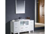 54 Inch Bathroom Vanity Modern Shop Fresca torino 54 Inch White Modern Bathroom Vanity